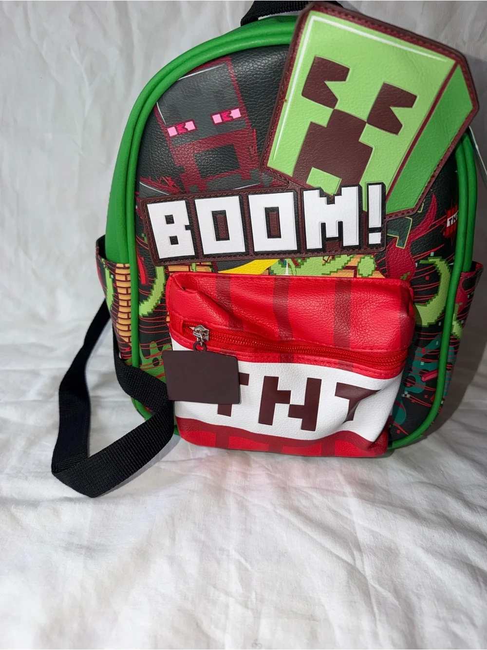 Green & Red 'BOOM!' Kids Backpack - Unbranded